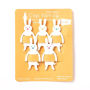 Alternative view 3 of White Rabbit Clip Family, Set of 5