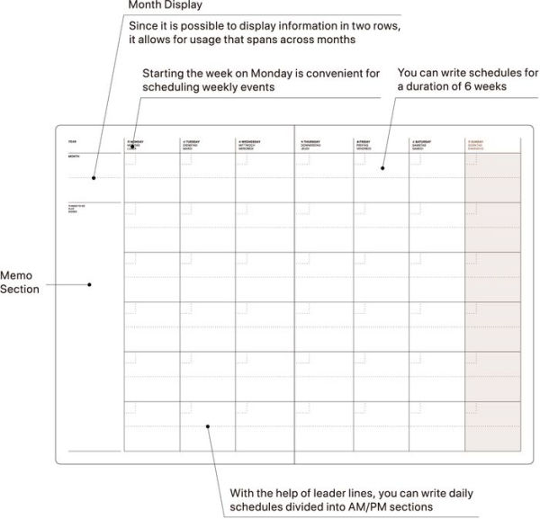 STAYLE NOTEBOOK MONTHLY