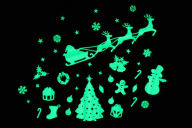Title: Glow-in-the-Dark Wall Stickers Merry Christmas