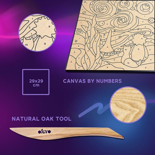 Coloring with clay set by numbers TM OKTO 29 29 cm Little prince night