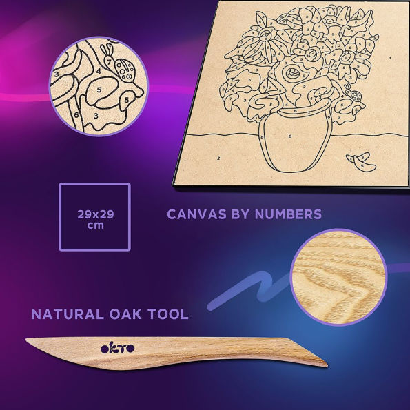 Coloring with clay set by numbers TM OKTO 29 29 cm Ladybug on sunflowers