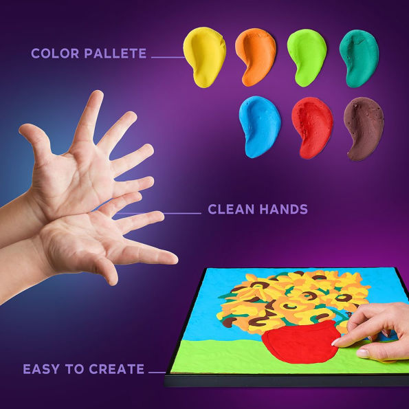 Coloring with clay set by numbers TM OKTO 29 29 cm Ladybug on sunflowers