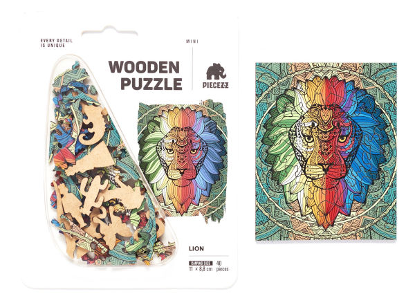 Lion 40 Piece Wooden Piecezz Pocket