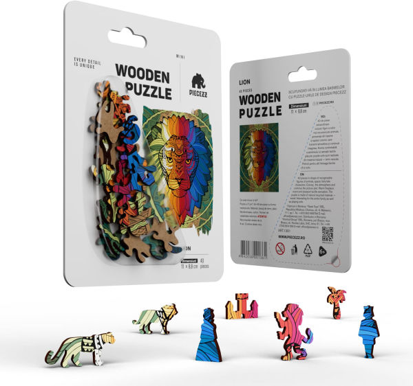 Lion 40 Piece Wooden Piecezz Pocket