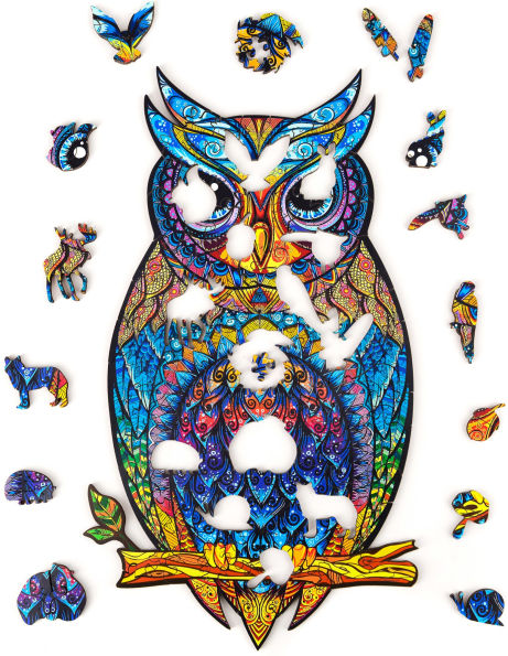 Charming Owl Wooden Jigsaw Puzzle