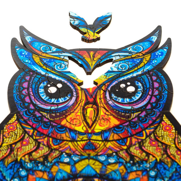 Charming Owl Wooden Jigsaw Puzzle