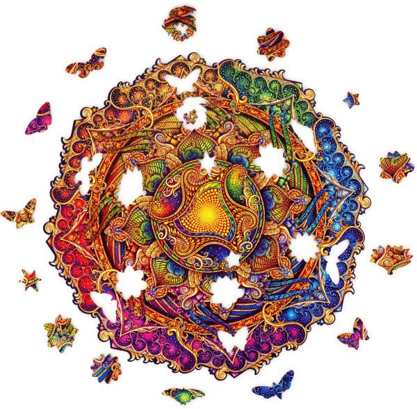 Mandala Inexhaustible Abundance Wooden Jigsaw Puzzle