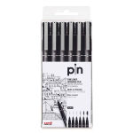 Alternative view 1 of uni Pin Black Fineliner Pen Set