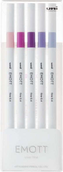 Emott Pens 5 Pc #7- Floral