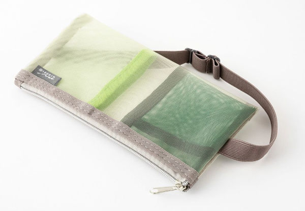 Mesh Green Book Band Pen Case: B6 - A5