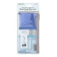 Title: Midori Blue Mesh Book Band Pen Case: B6 - A5