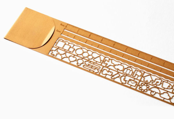 Midori Clip Ruler in Copper