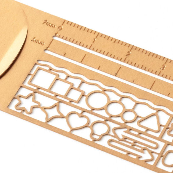 Midori Clip Ruler in Copper