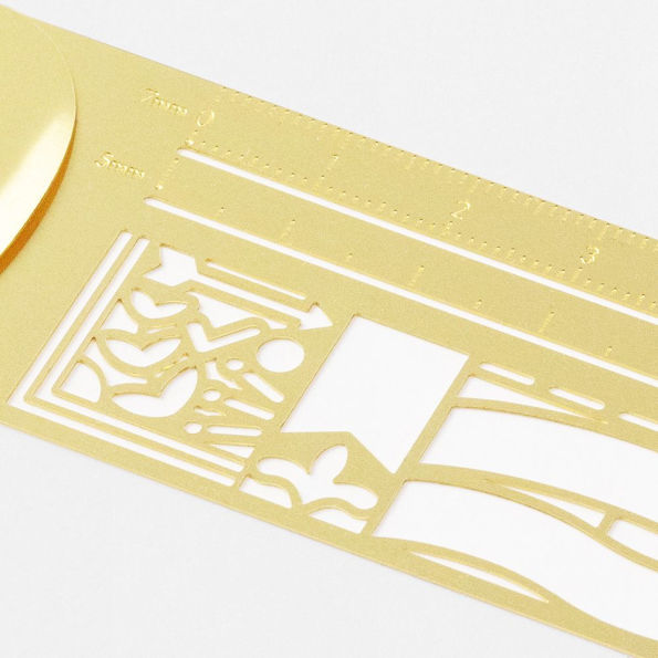 Midori Clip Ruler in Gold