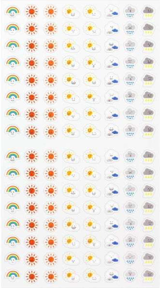 Midori Stickers - Feelings and Weather