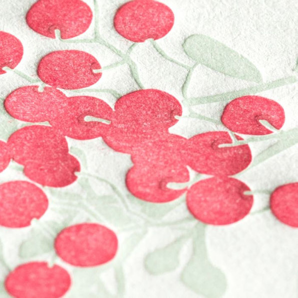 Letterpress Writing Set Bouquet Red