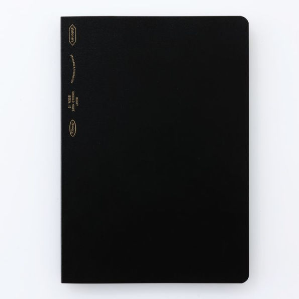 1/2 Year Notebook Gridded A5 Black
