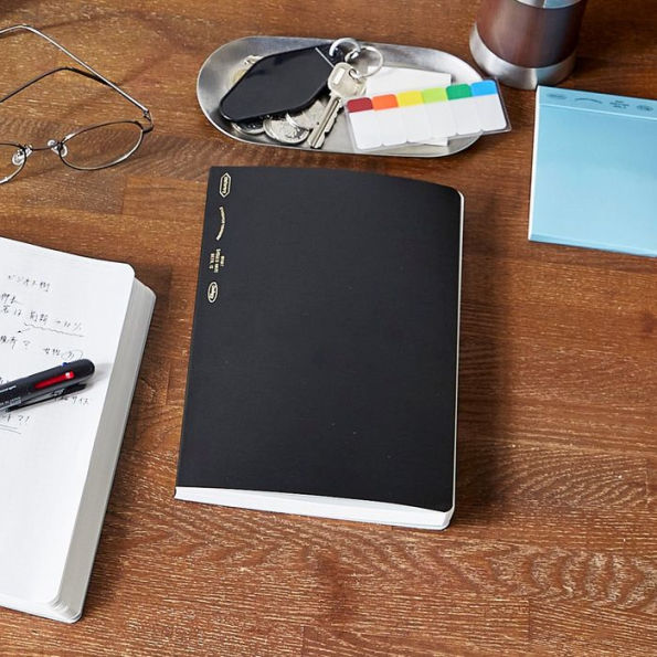 1/2 Year Notebook Gridded A5 Black
