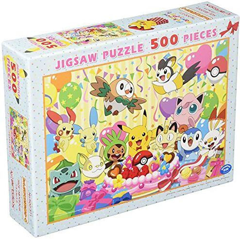 PK500-02 500P Puzzle Lets Eat Together Celebration Cake Pokemon Ensky Puzzle