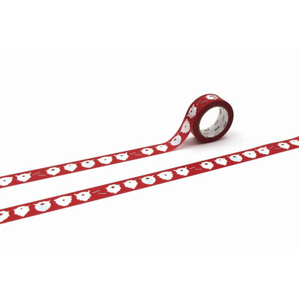 MT Holiday Washi Tape S/2 Color Stripe and Santa Beard