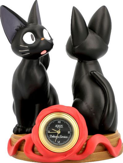 Jiji and Stuffed Plush Jiji Statue Desk Clock 