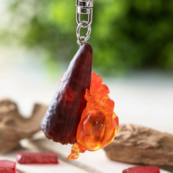 KEY CHAIN - HANGING CALCIFER "HOWL'S MOVING CASTLE