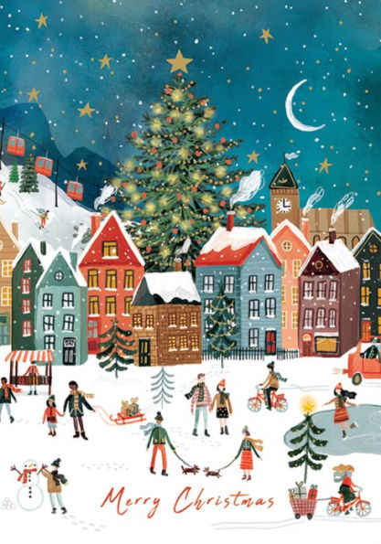 Holiday Boxed Cards Town Scene (20 cards)