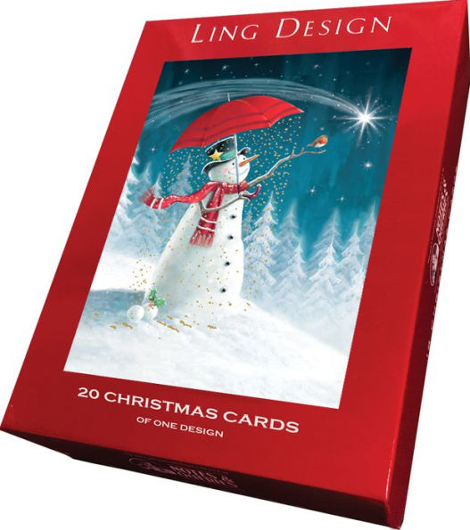 Holiday Boxed Cards Snowman Moon (20 cards)