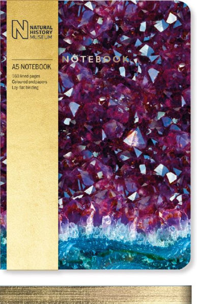 A5 Luxury Notebook Natural History Museum Amethyst Specimen