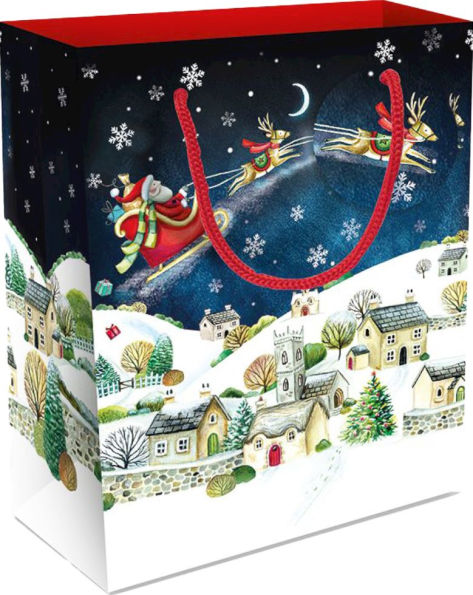 Santa Sleigh Medium Gift Bag