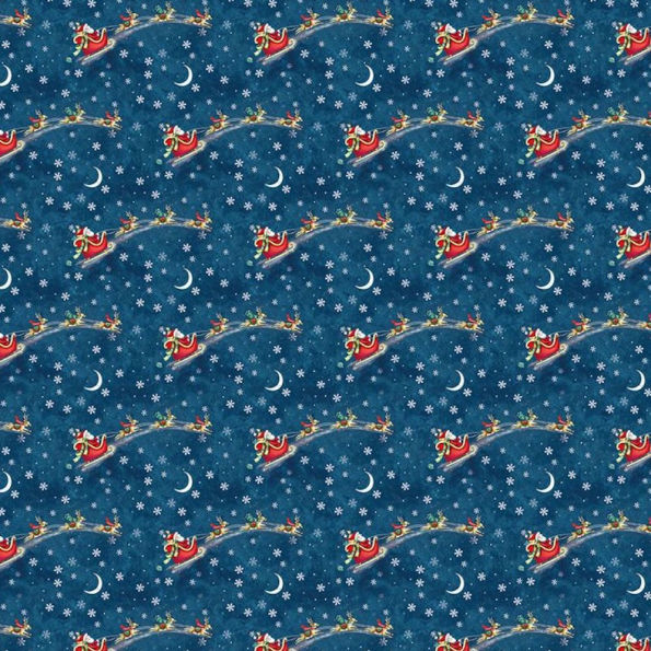 Santa Sleigh Flat Wrap