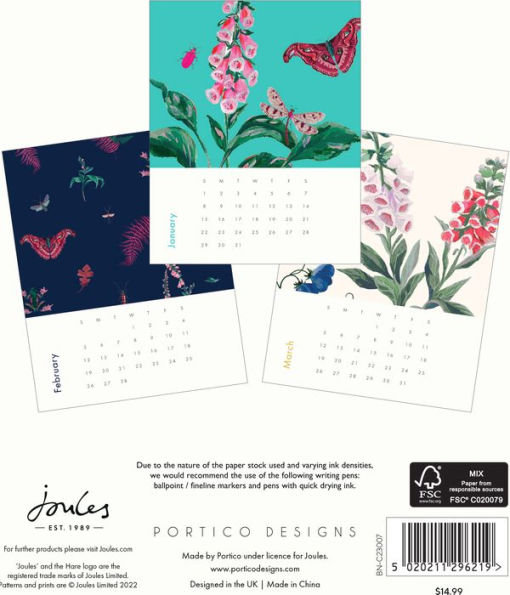 2023 Joules Floral Desk Calendar by Portico Designs Barnes & Noble®
