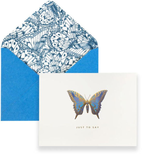Correspondence Boxed Notecards Butterfly Just to Say