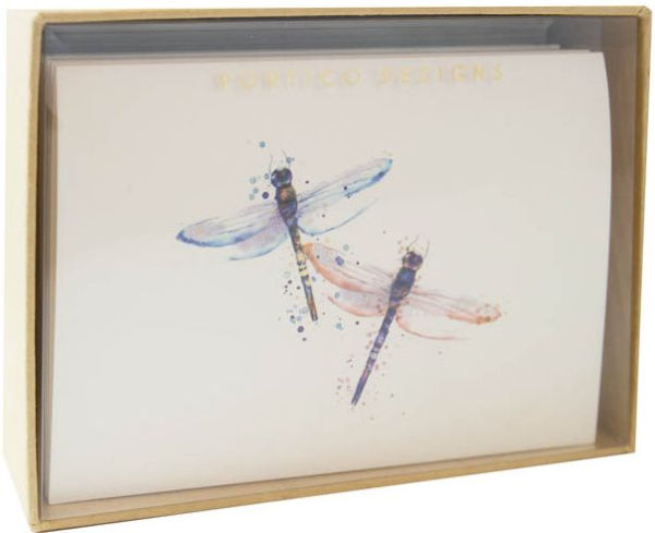 Correspondence Boxed Notecards Watercolor Dragonflies