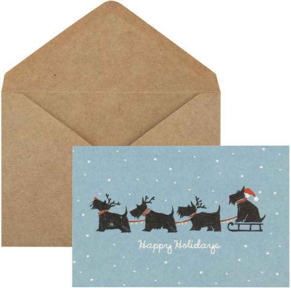 Scottie Sleigh Boxed Notecards