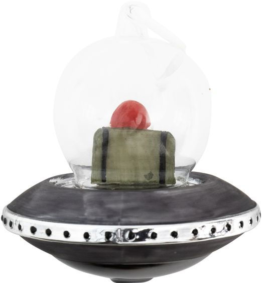Santa Spaceship Ornament