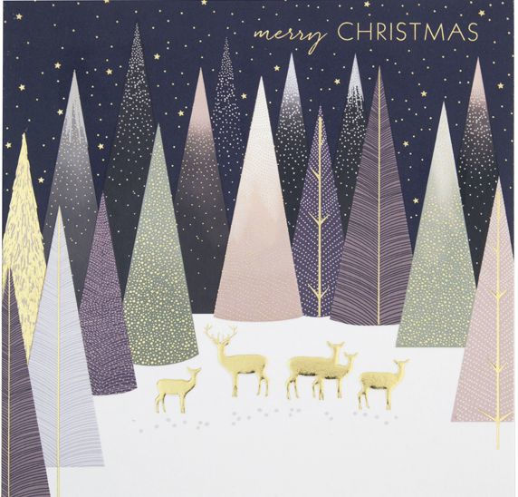 Sara Miller Reindeer in Woods Boxed Notecards