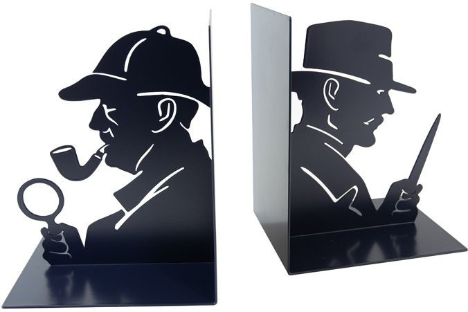 Sherlock and Moriarty Metal Bookends