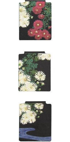 Ohara Koson: Chrysanthemums and Running Water Set of 3 Magnetic Bookmarks