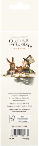 Alice In Wonderland: Mad Hatter Bookmark