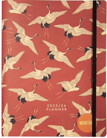 2025-2026 Japanese Art 17m Montthly Flexi Planner