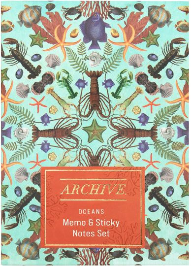 Archive Oceans Sticky Notes Book