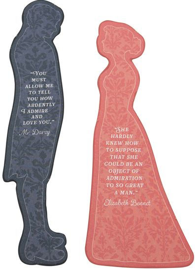 Pride and Prejudice Faux Leather Bookmark, Set of 2