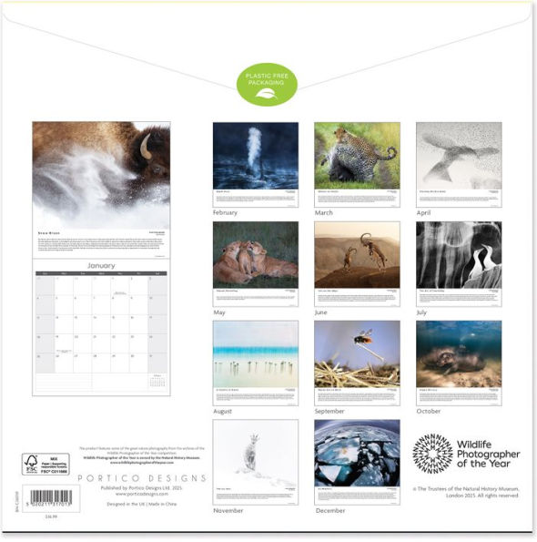 2026 Wildlife Photographer of the Year - SQ Calendar