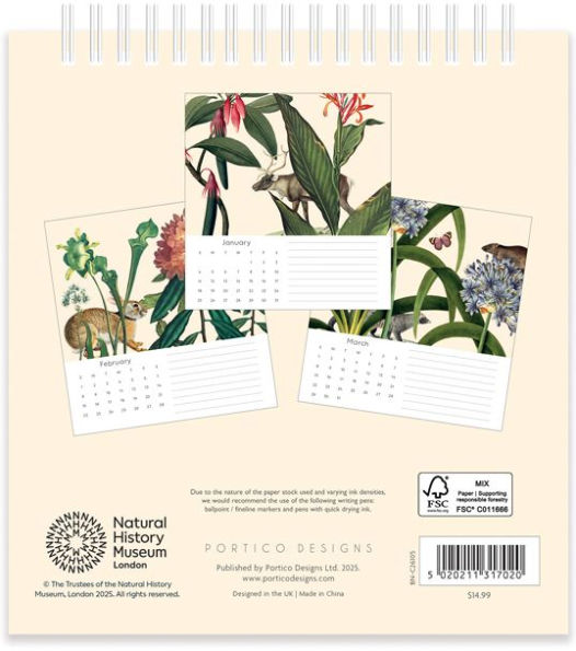 2026 NHM Flora & Fauna Desk Calendar