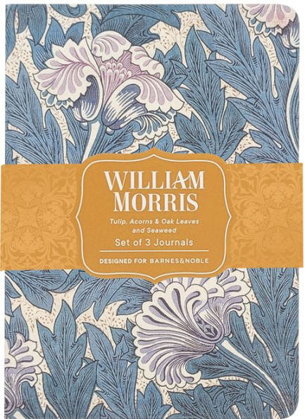 William Morris Set of 3 B6 Linen Journals
