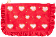 Title: Heart Embroidered Pouch