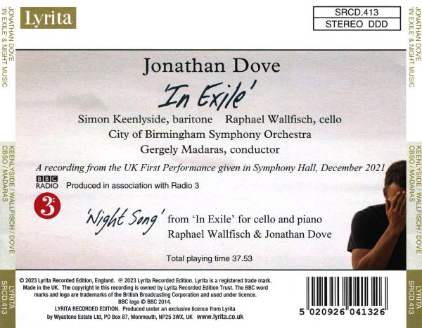 Jonathan Dove: In Exile