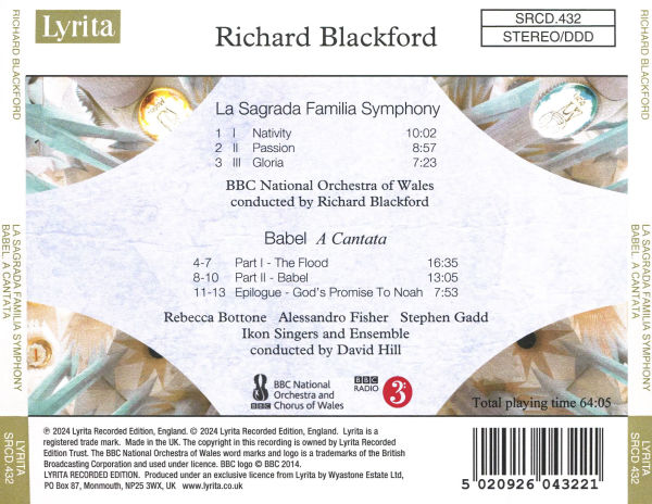 Richard Blackford: La Sagrada Familia Symphony; babel