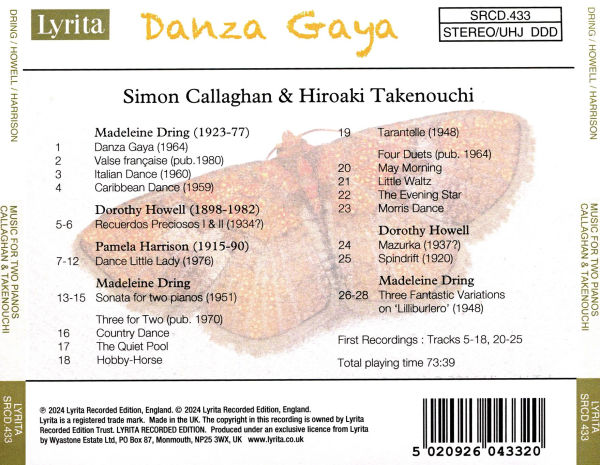 Danza Gaya: Music for Two Pianos